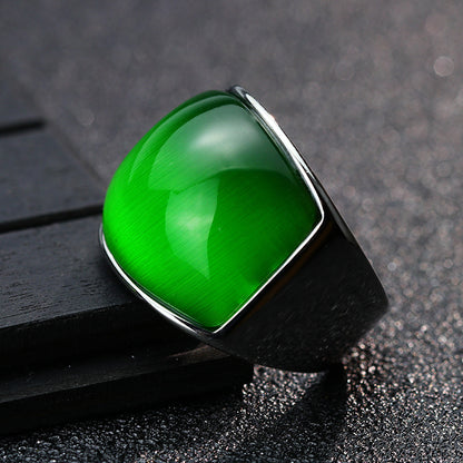 Anello opale verde vintage