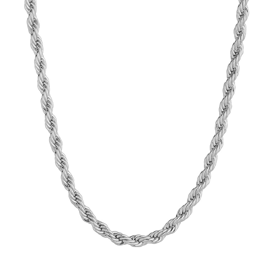 Collana intrecciata titanio
