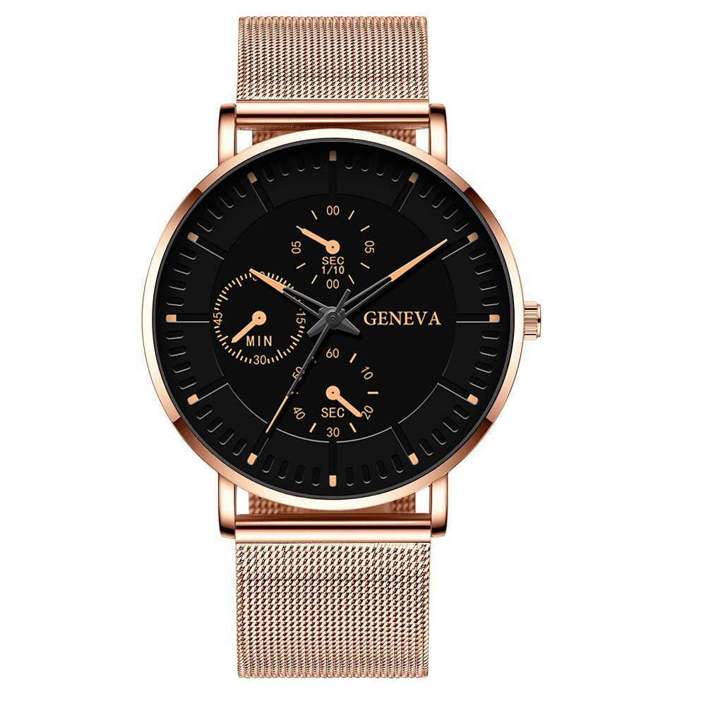 Orologio con cinturino mesh da uomo