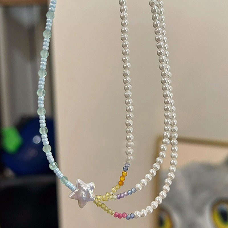 Collana barocca perle doppie