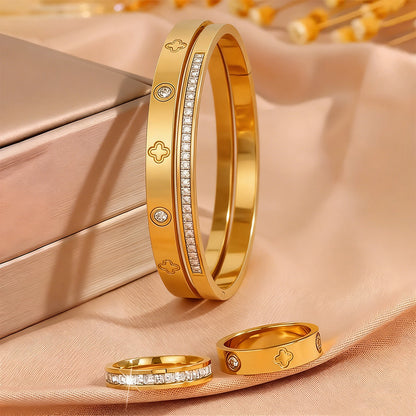Set bracciale e anello diamanti