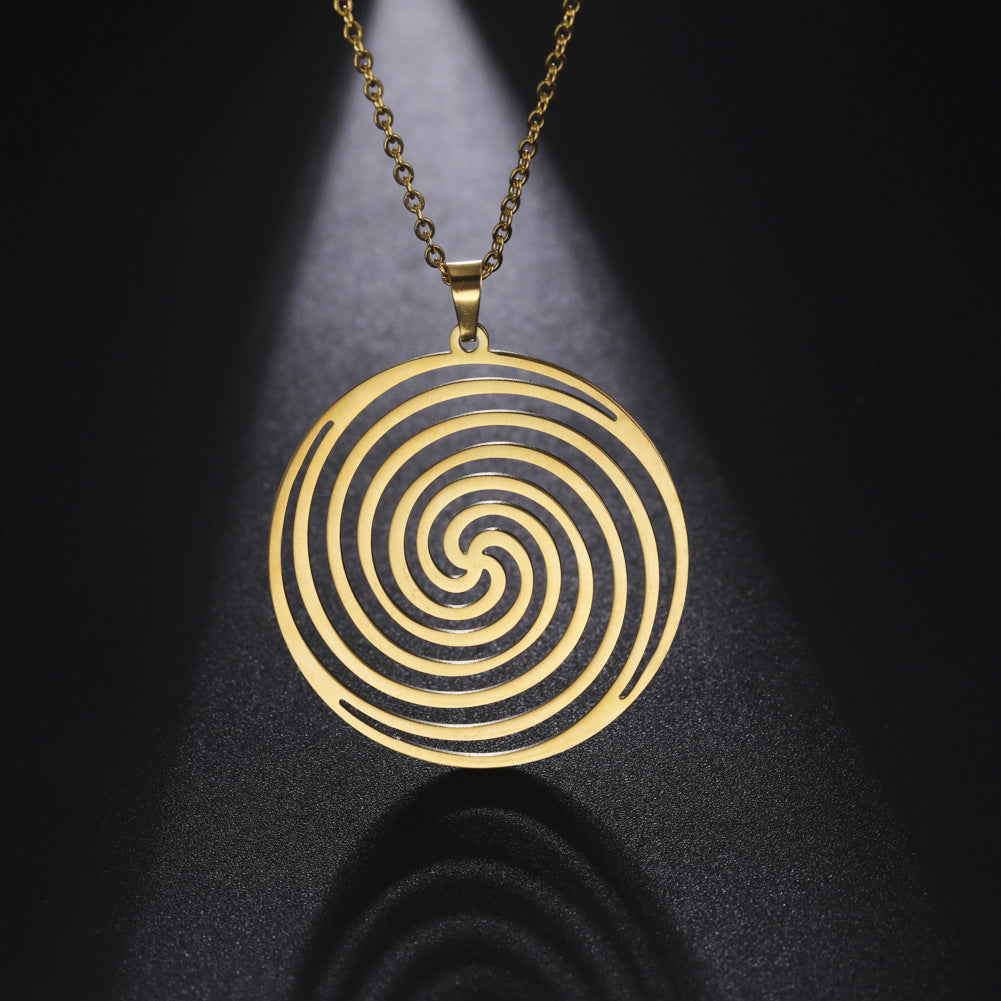 Collana ciondolo titanio vortice