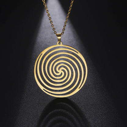 Collana ciondolo titanio vortice
