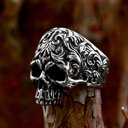 Anello teschio punk