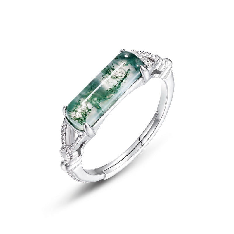 Anello opale argento iridescente