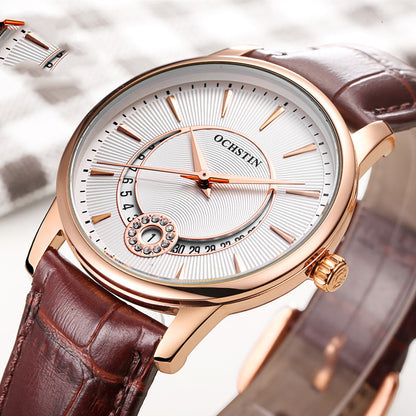 Orologio donna in pelle con calendario