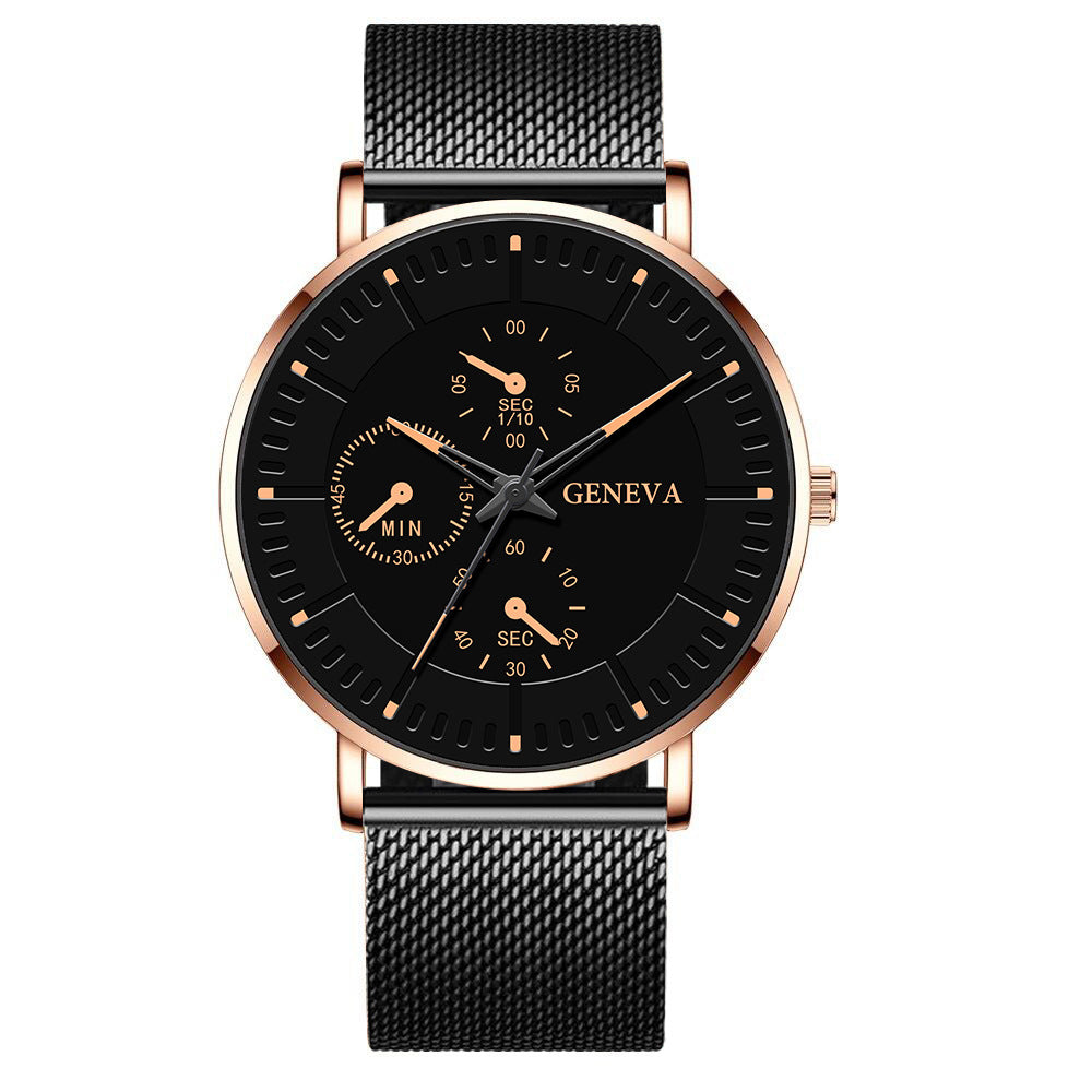 Orologio con cinturino mesh da uomo