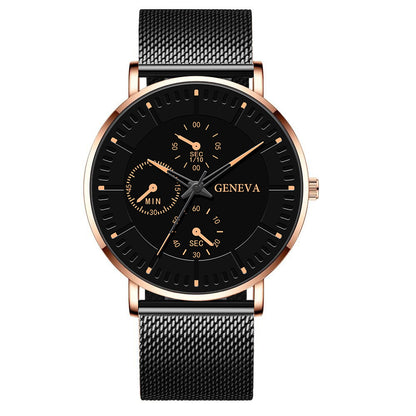 Orologio con cinturino mesh da uomo
