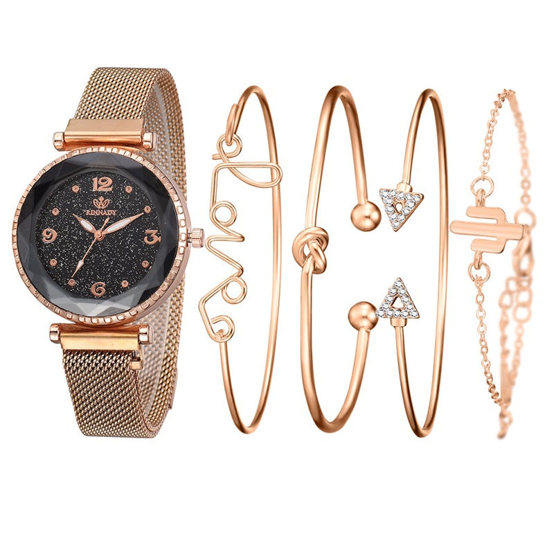 Set orologio e bracciale al quarzo