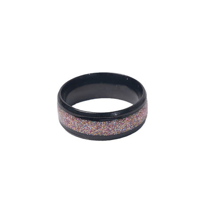 Anello acciaio con legno madreperla
