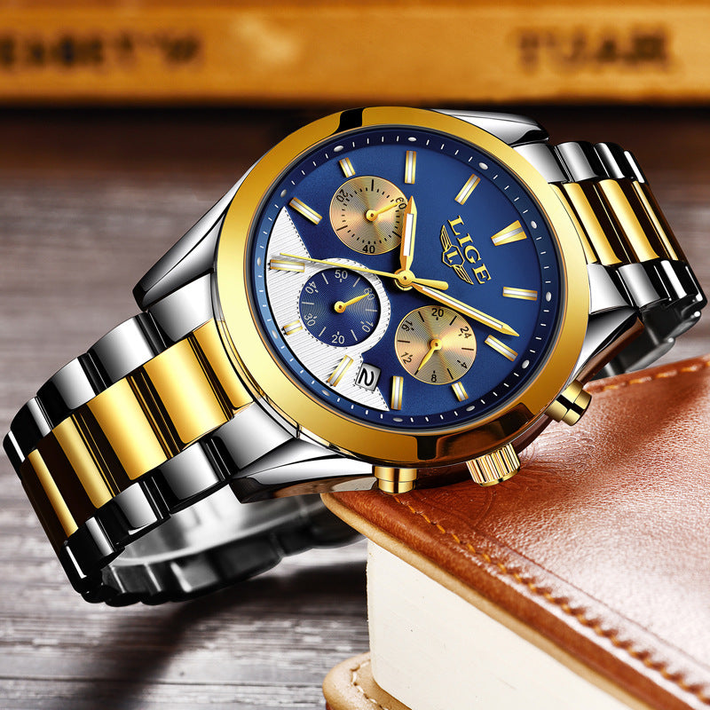 Orologio acciaio luminoso multifunzione