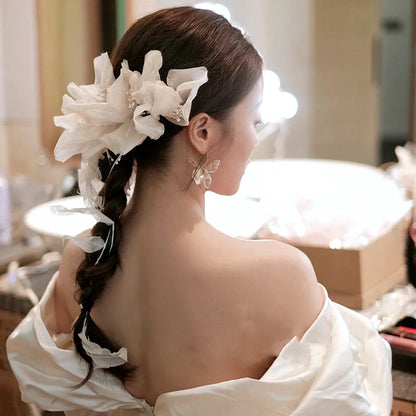 Accessorio capelli fiore fatto a mano