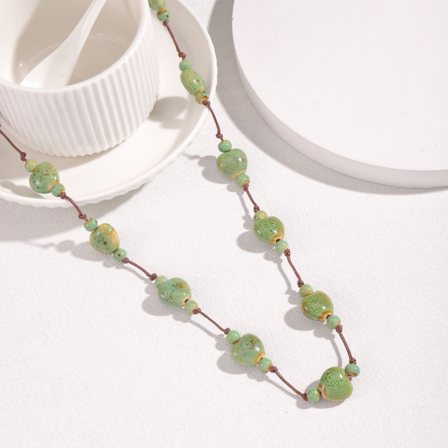 Collana cuore ceramica colorata