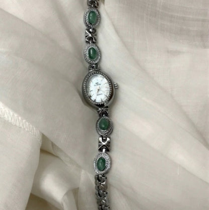Orologio giada verde da donna al quarzo