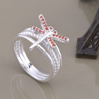 Anello argento 925 placcato