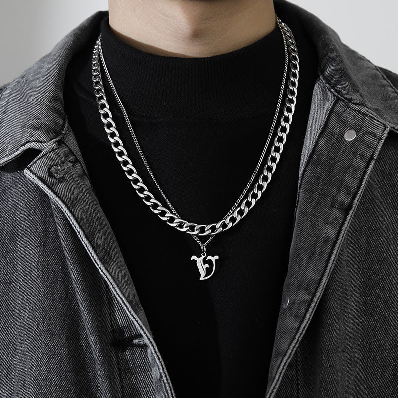 Collana Lettera Titanio