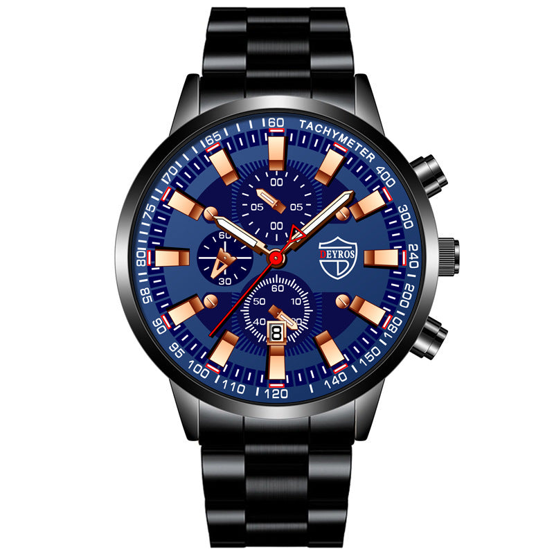 Orologio uomo acciaio luminoso