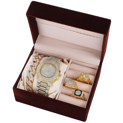 Orologio con bracciale diamanti e calendario