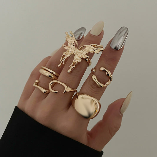 Anello farfalla lucido