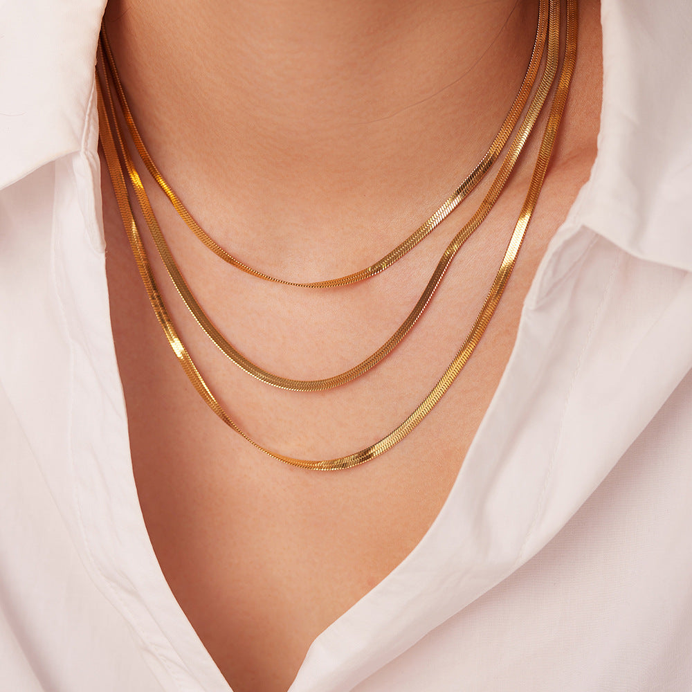 Collana Catena Serpente a strati
