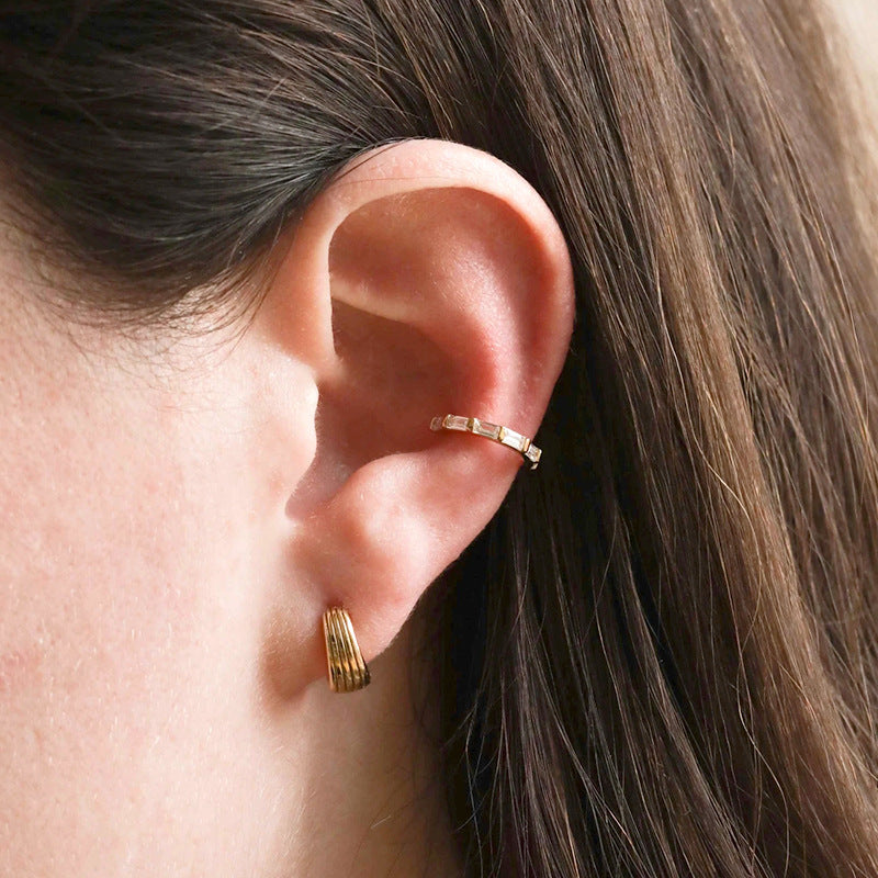 Orecchini geometrici argento ago da donna