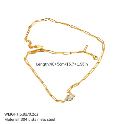 Collana Goccia Oro Brillantini