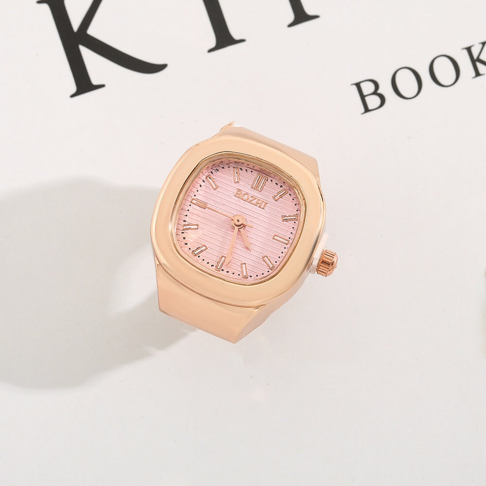Anello orologio quadrato