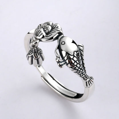 Anello carpa e loto