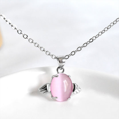 Collana pendente angelo opale