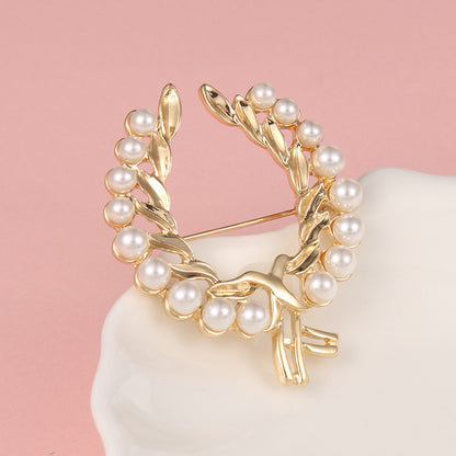Spilla perla strass