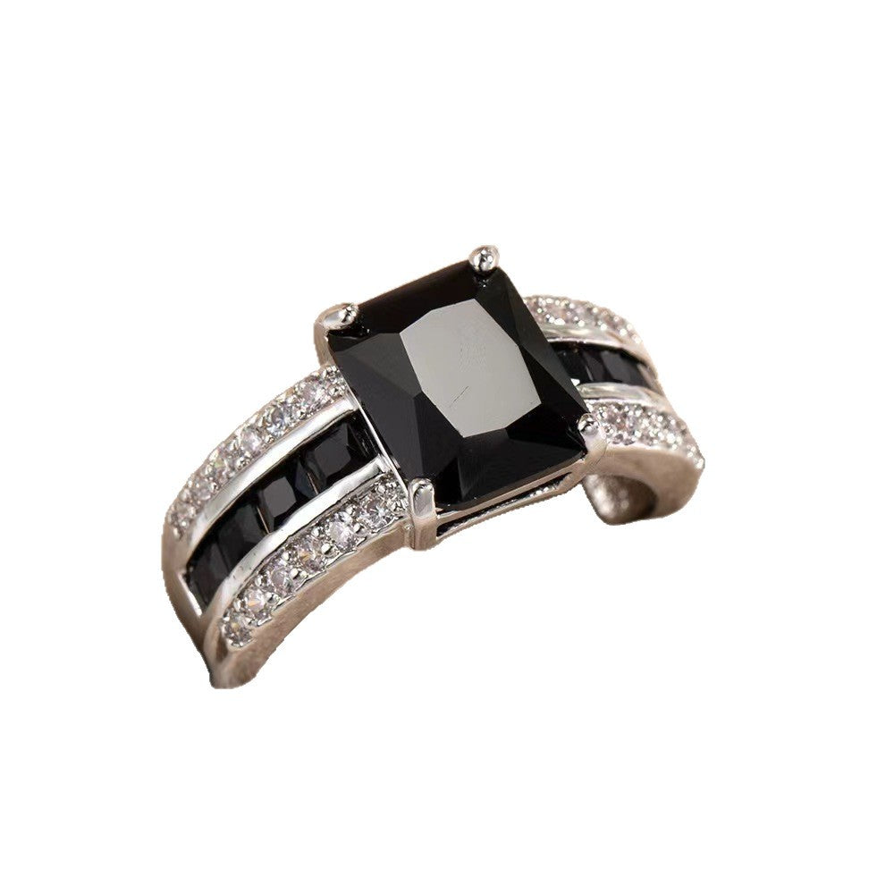 Anello blu stile retro