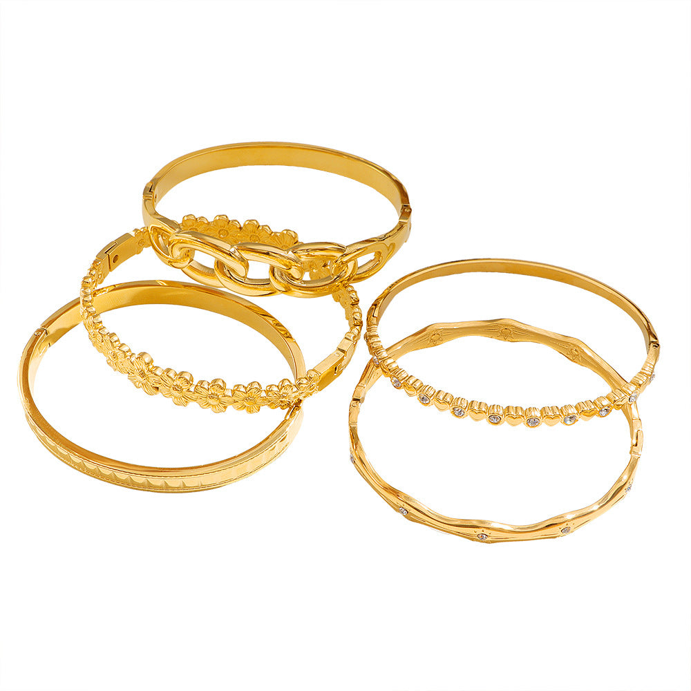 Bracciale acciaio titanio con fibbia