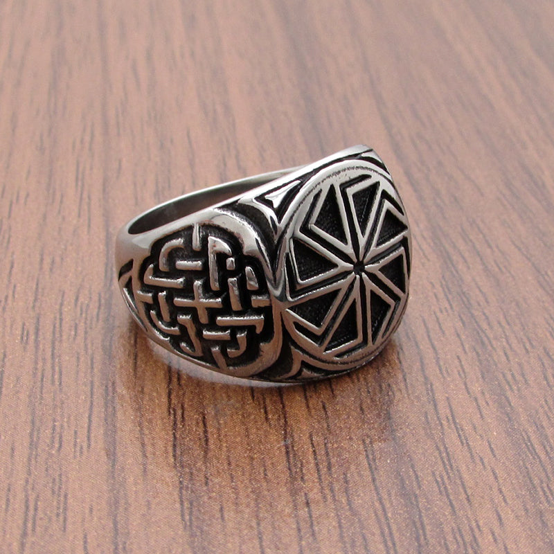 Anello titanio stile vichingo