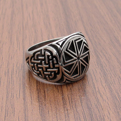 Anello titanio stile vichingo