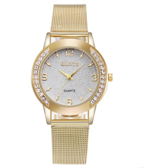 Orologio unisex cinturino rete dorata
