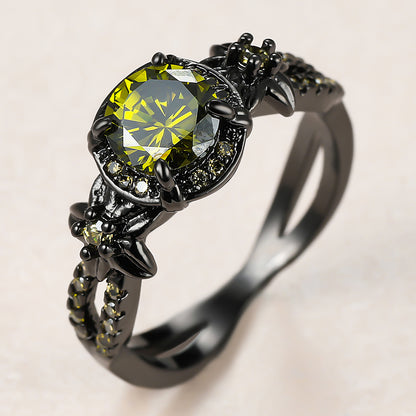 Anello opale con diamante