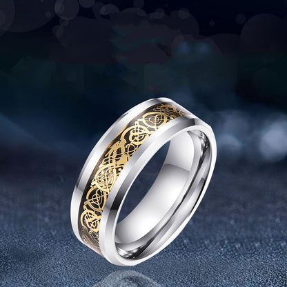 Anello tungsteno placcato oro