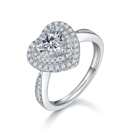 Anello Cuore Moissanite