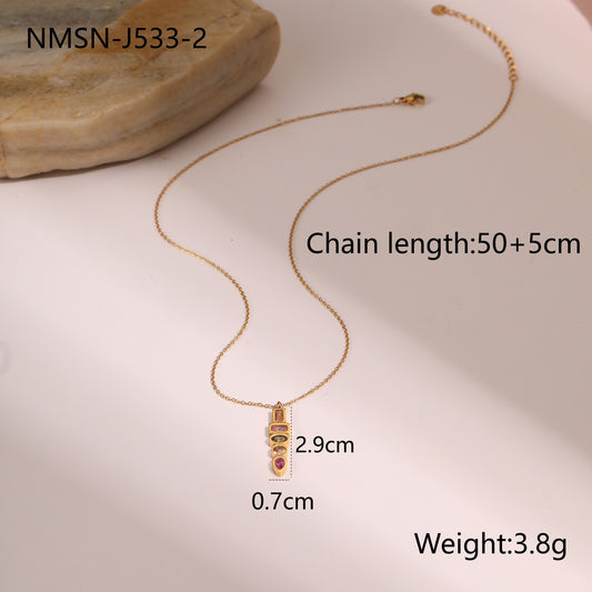 Collana stella zircone in acciaio