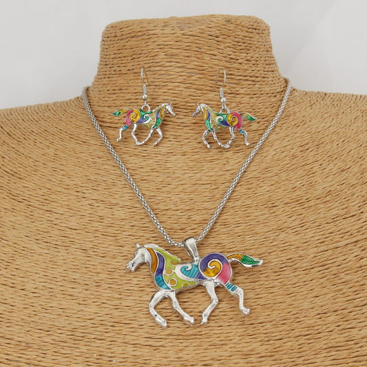 Set collana orecchini cavallo