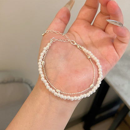 Braccialetto perla doppio