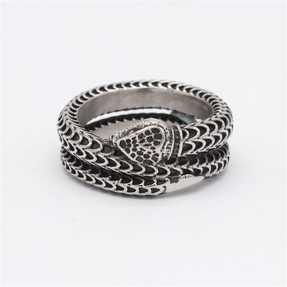 Anello testa serpente
