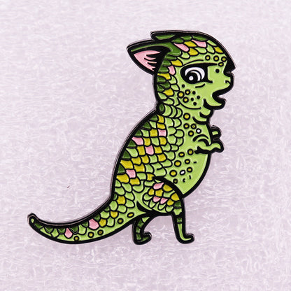 Spilla dinosauro scheletro