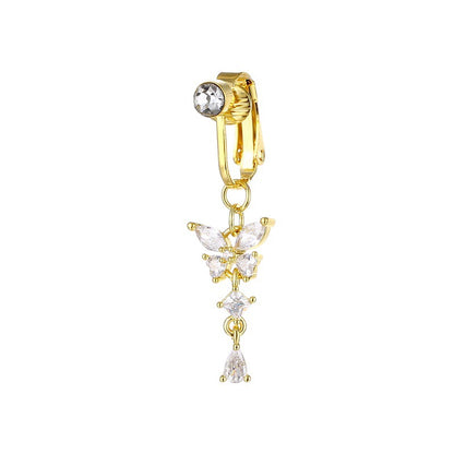 Piercing finto con farfalla