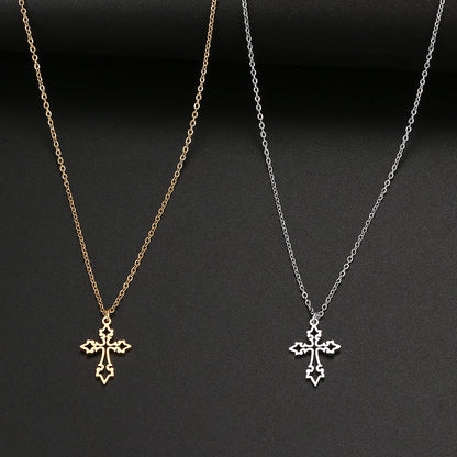 Collana croce gotica retrò