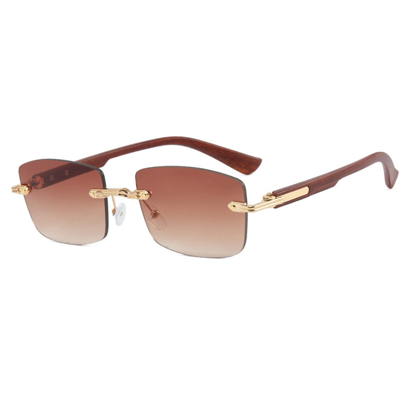 Occhiali rimless quadrati da uomo