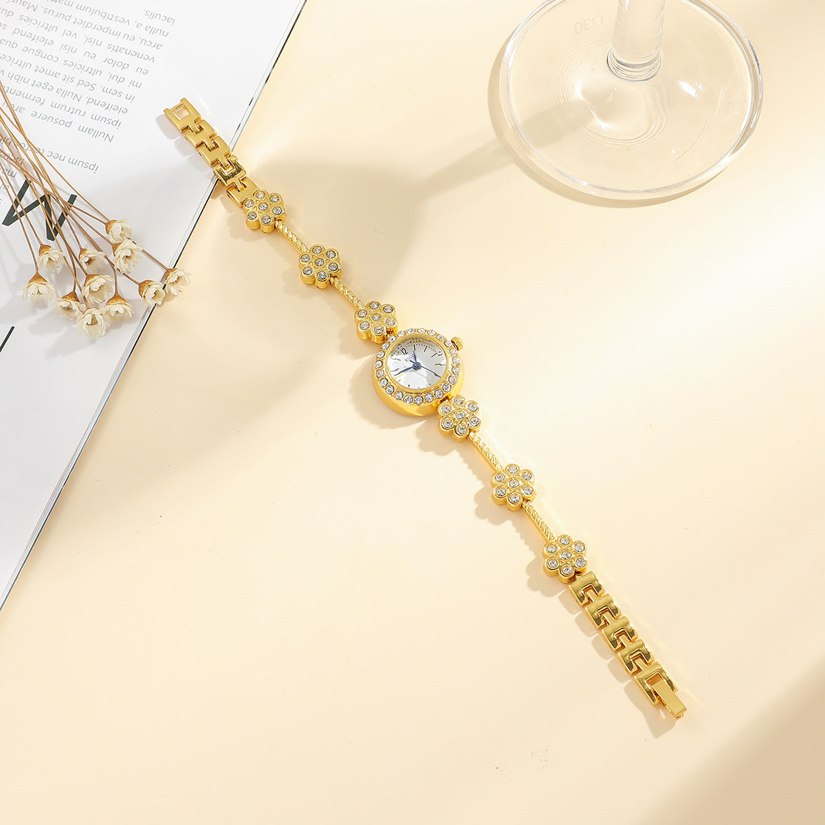 Orologio da donna con diamanti bracciale