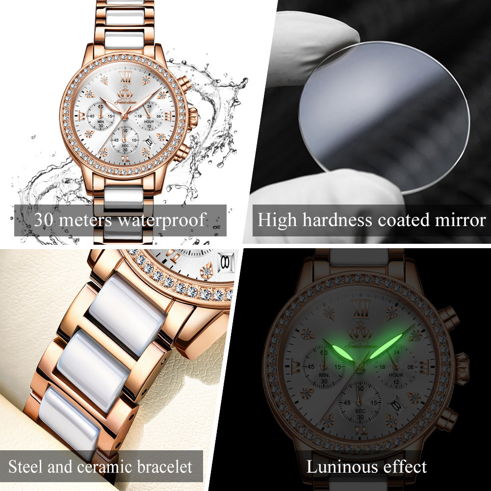 Orologio donna al quarzo con strass