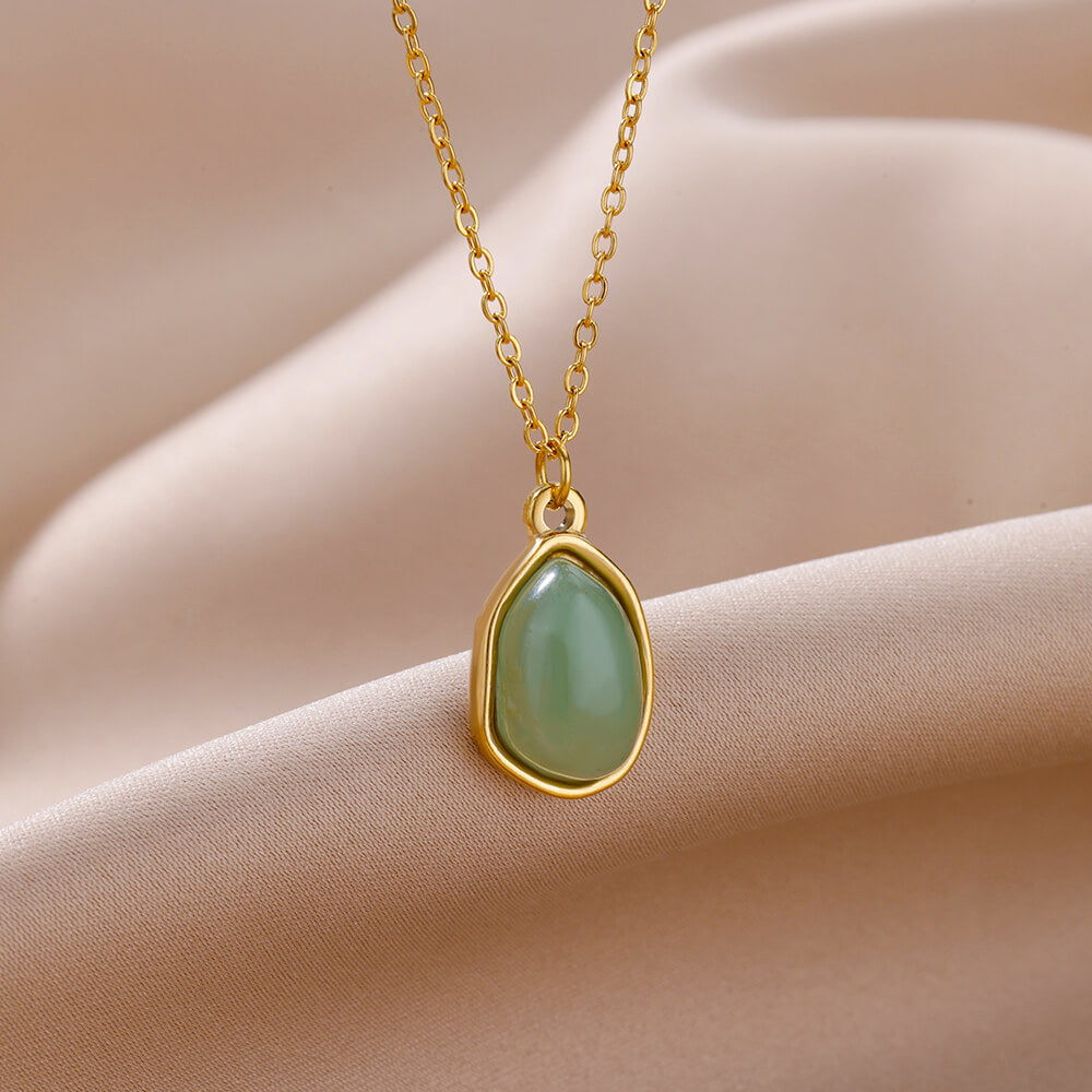 Collana Pendente Geometrico Verde