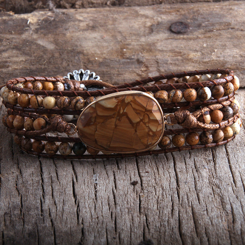 Bracciale Intrecciato Pietra Naturale